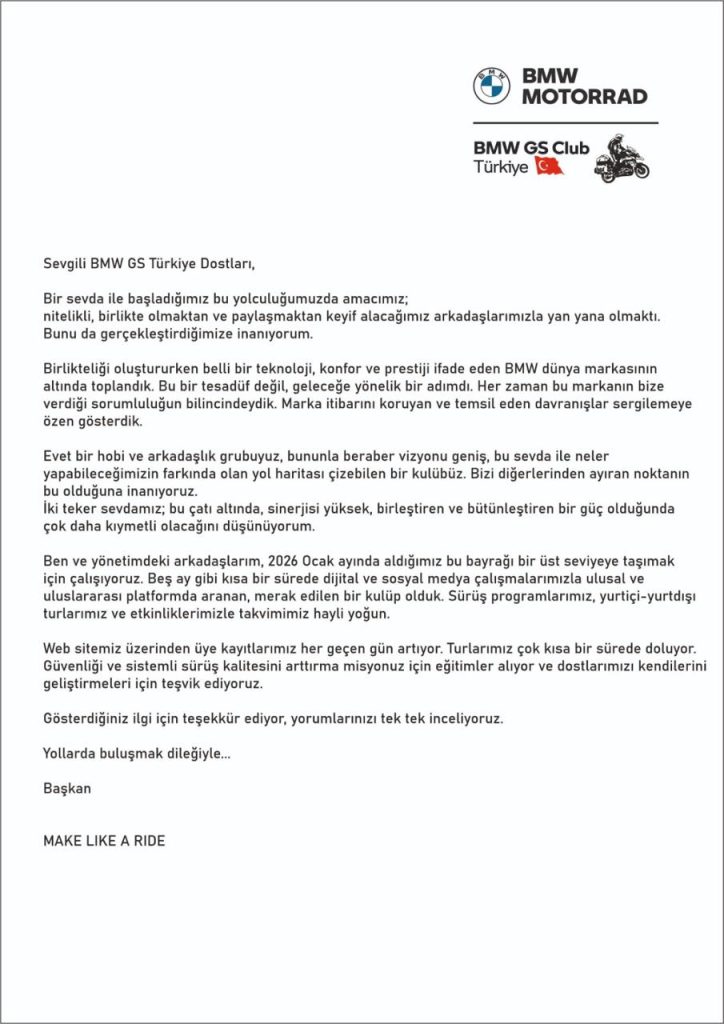 başkanın mesajı